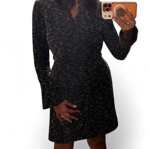 Ann-taylor Women's Navy and White Dress